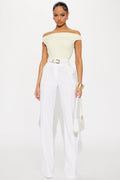 Tall Heidi Wide Leg Trouser Pant - White