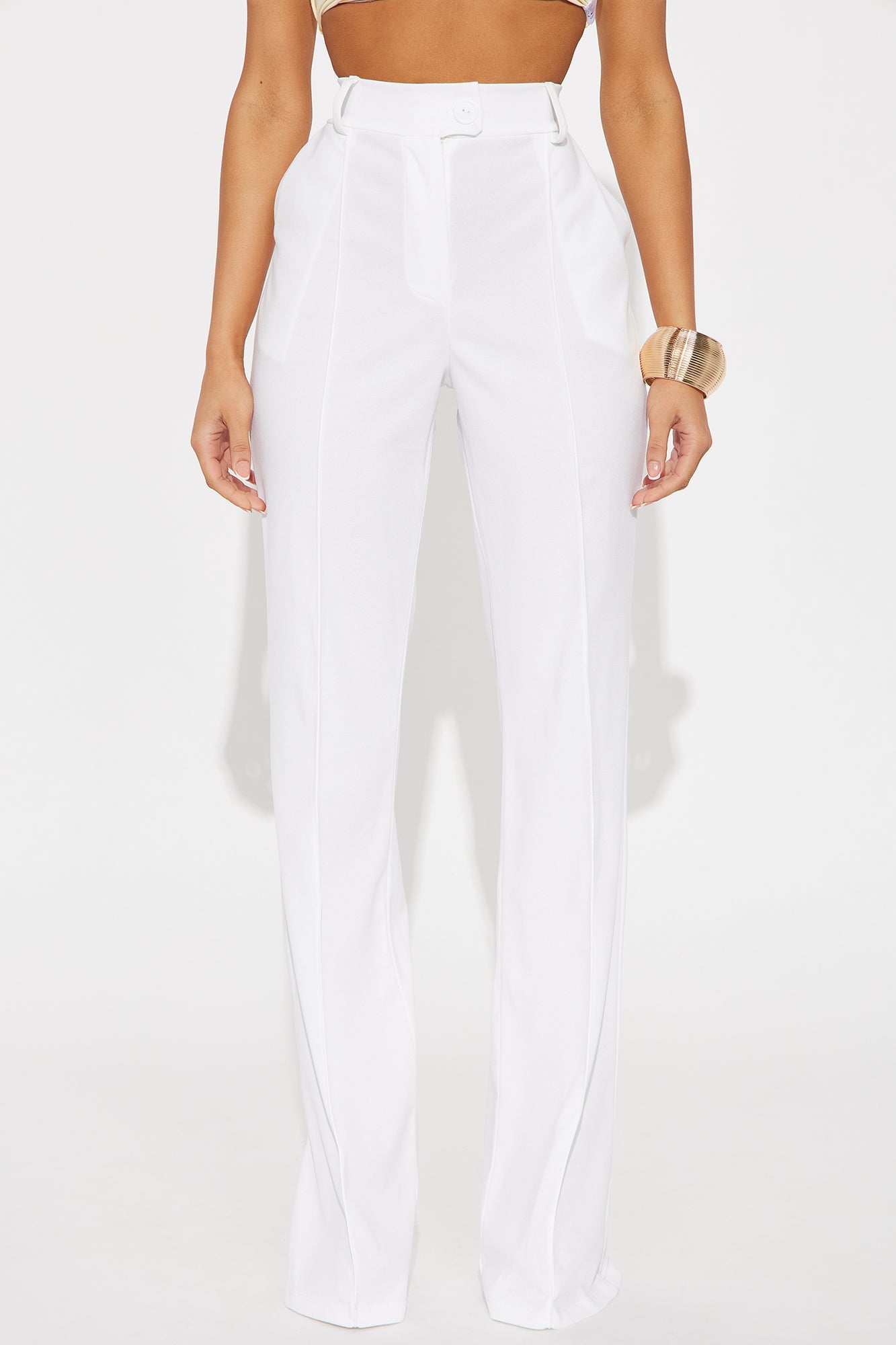 Tall Heidi Wide Leg Trouser Pant - White
