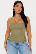 Addicted To Me Corset Top - Olive