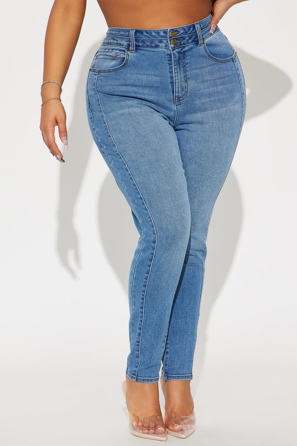Adenna Stretch Skinny Jeans - Medium Wash