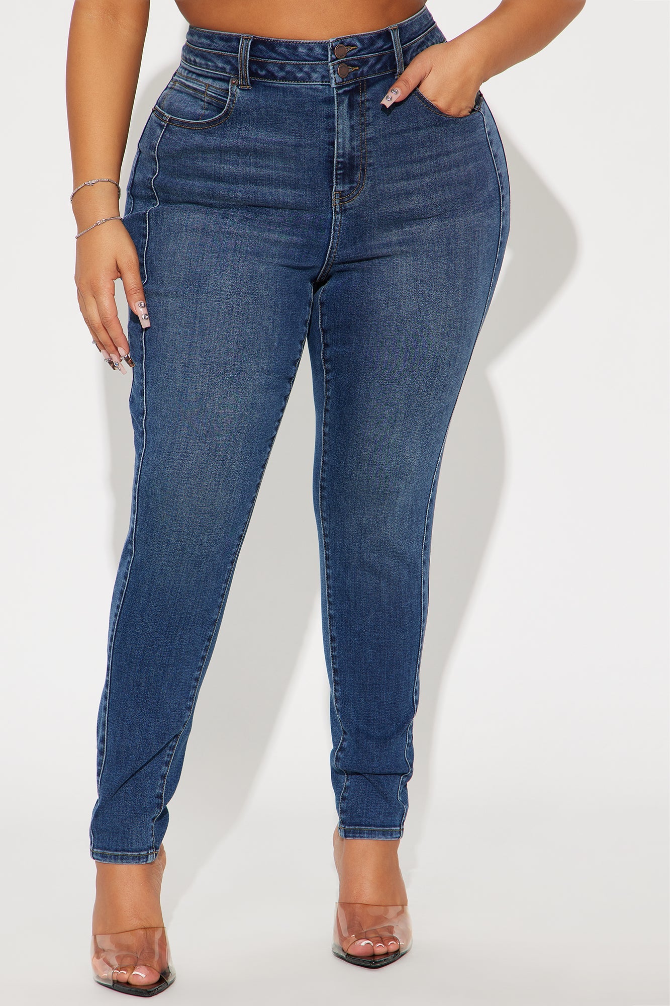 Adenna Stretch Skinny Jeans - Dark Wash