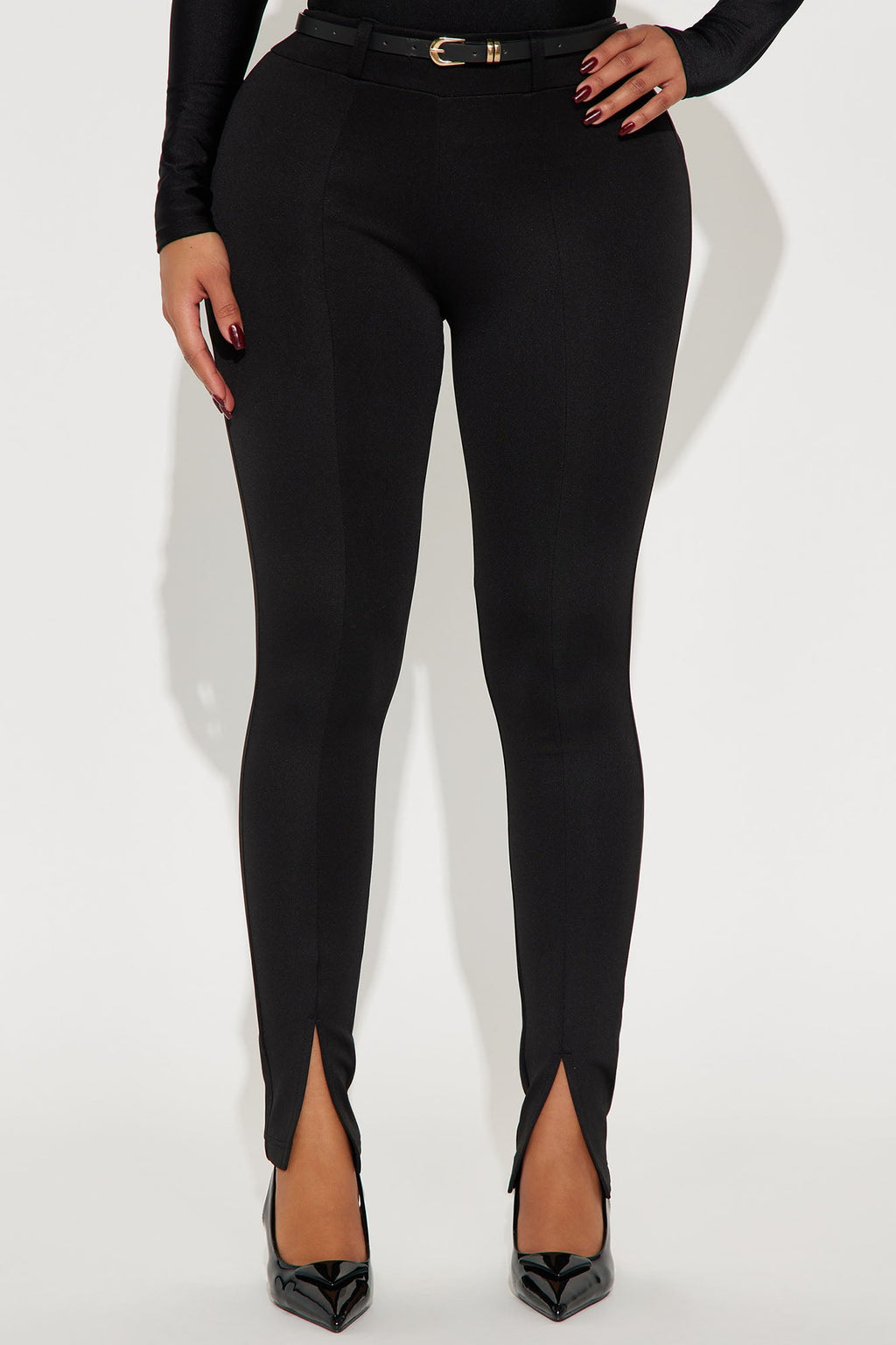 What Do You Know Belted Legging - Black
