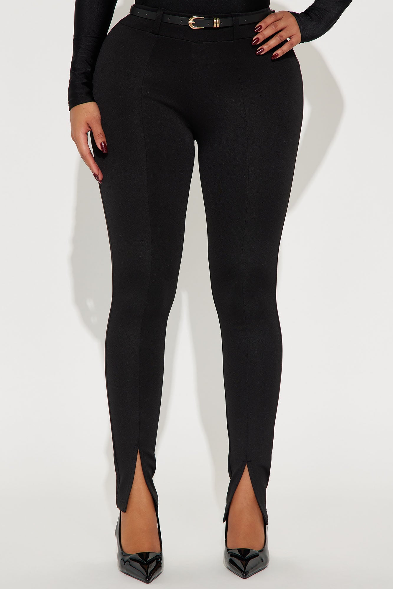 What Do You Know Belted Legging - Black