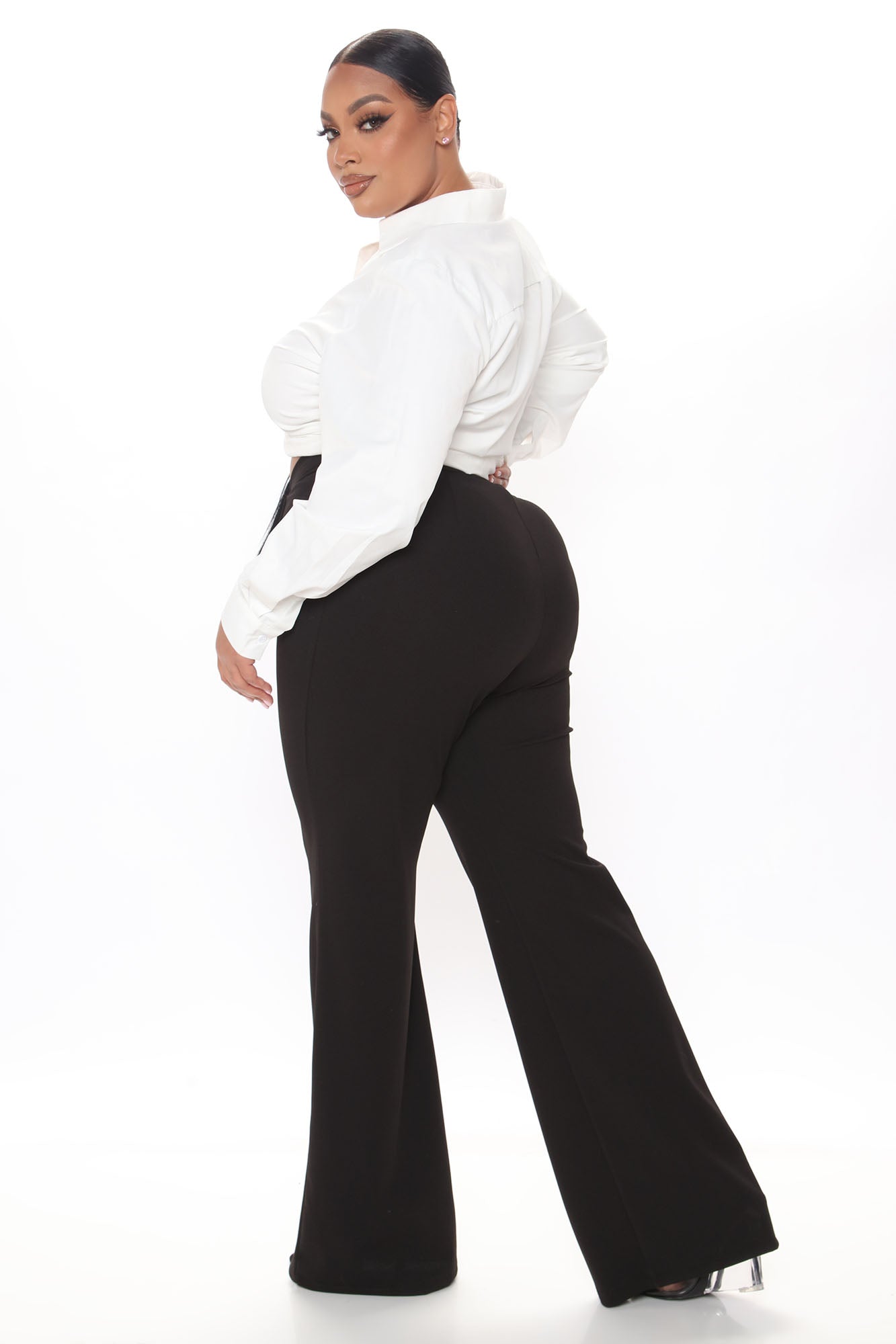 Call It Even Wide Leg Dress Pants - Black
