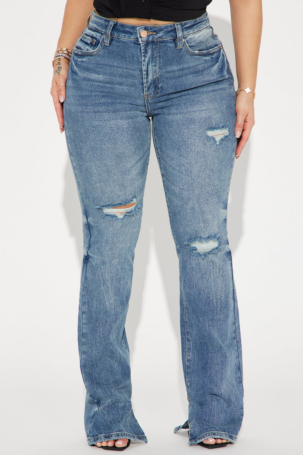 Baddest One Around Bootcut Jeans - Medium Wash