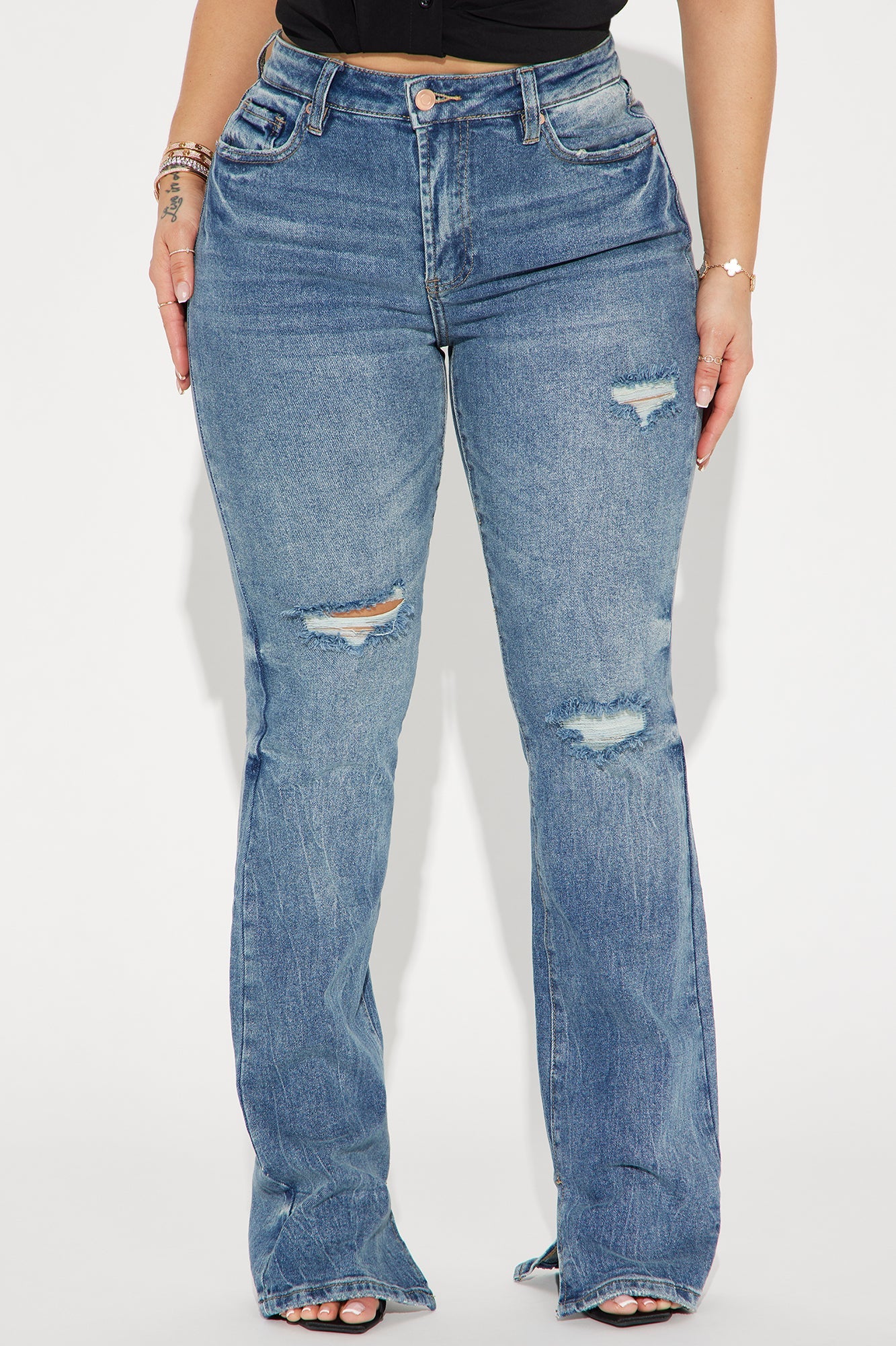 Baddest One Around Bootcut Jeans - Medium Wash