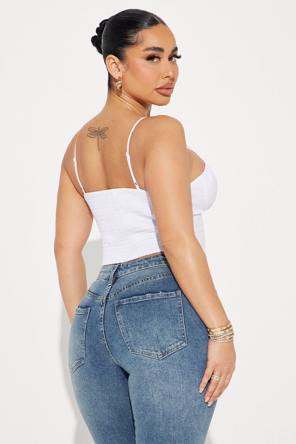 Araya Poplin Corset Top - White