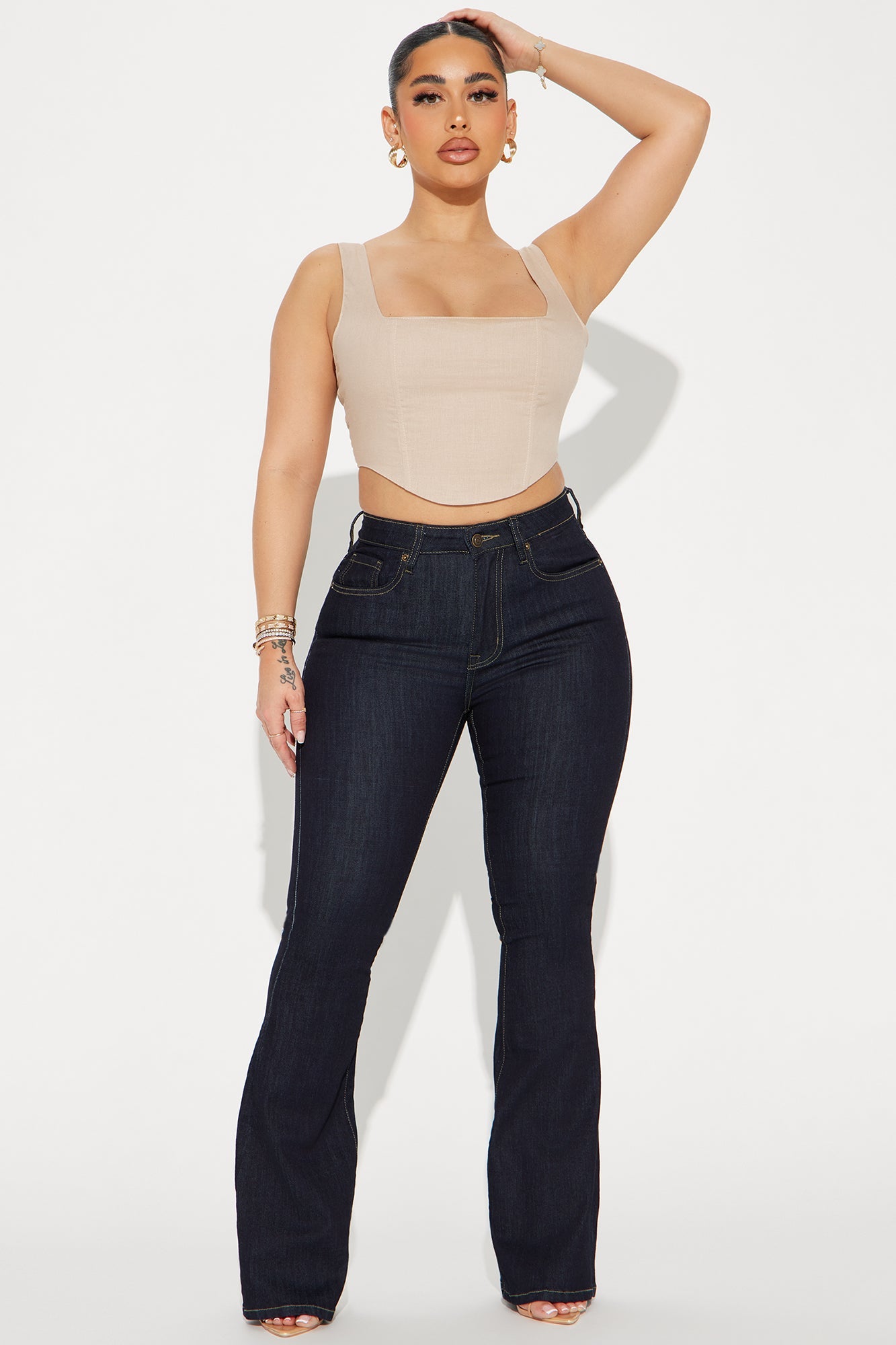 Milana Sculpting Stretch Flare Jeans - Dark Wash