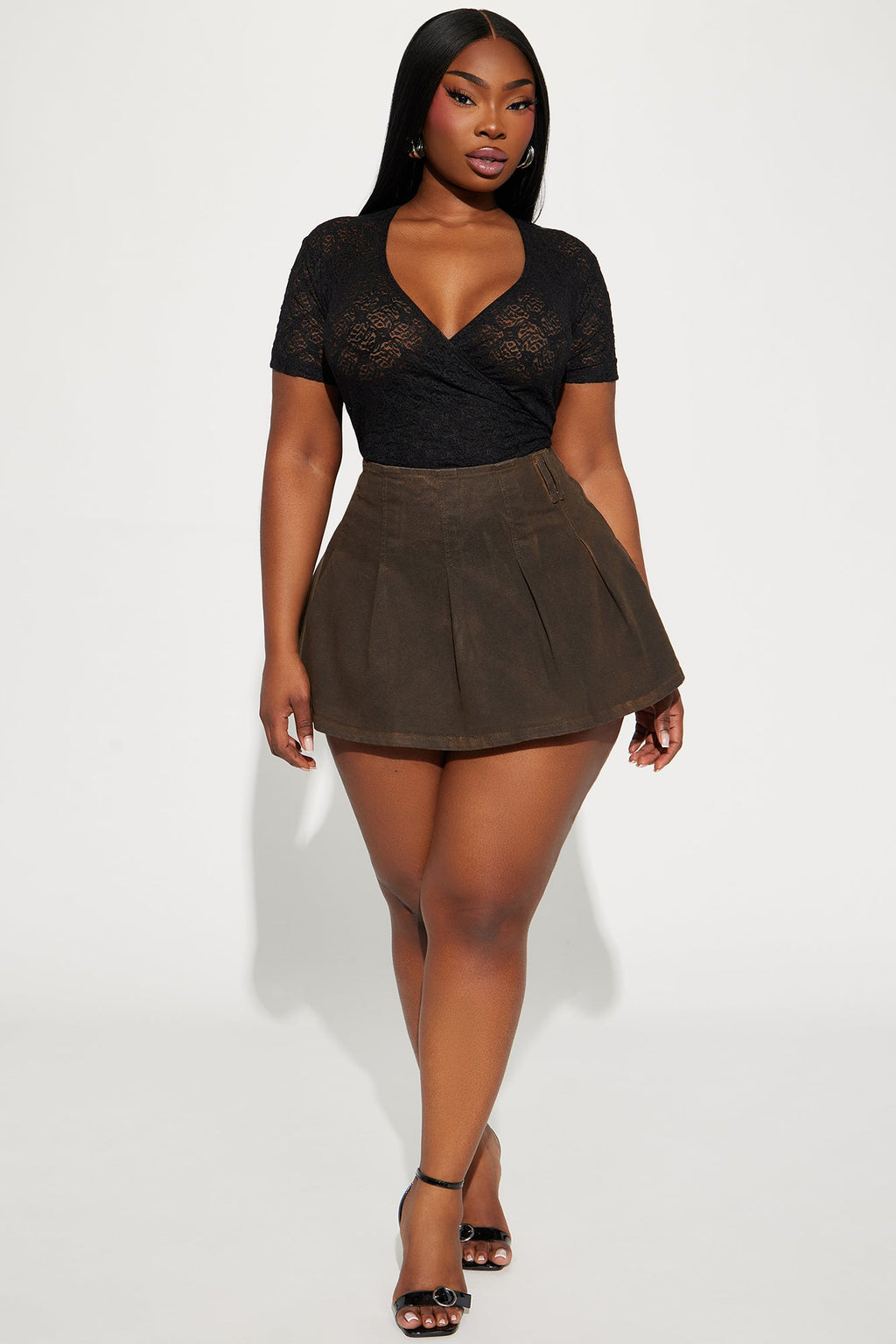 Leilani Lace Wrap Top - Black