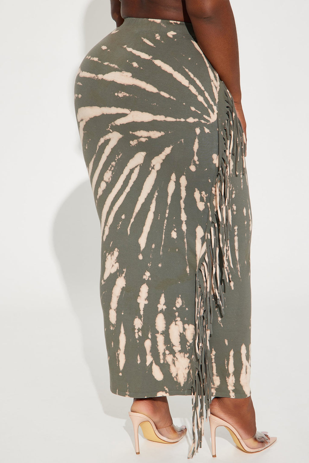 Damari Tie Dye Maxi Skirt - Olive/combo