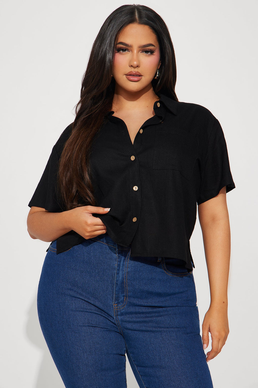 Just Another Day Linen Shirt - Black