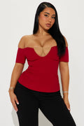Kassidie Off Shoulder Top - Red