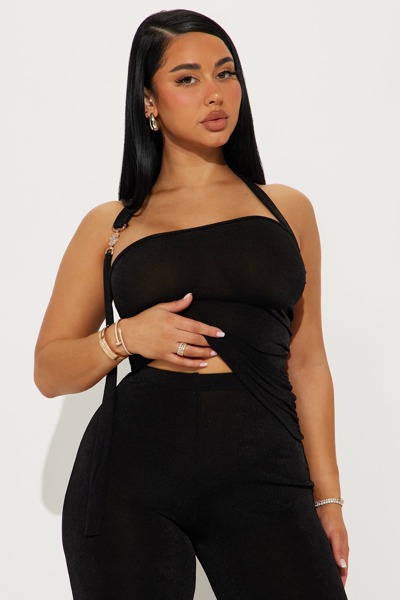 Modern Style Pant Set - Black