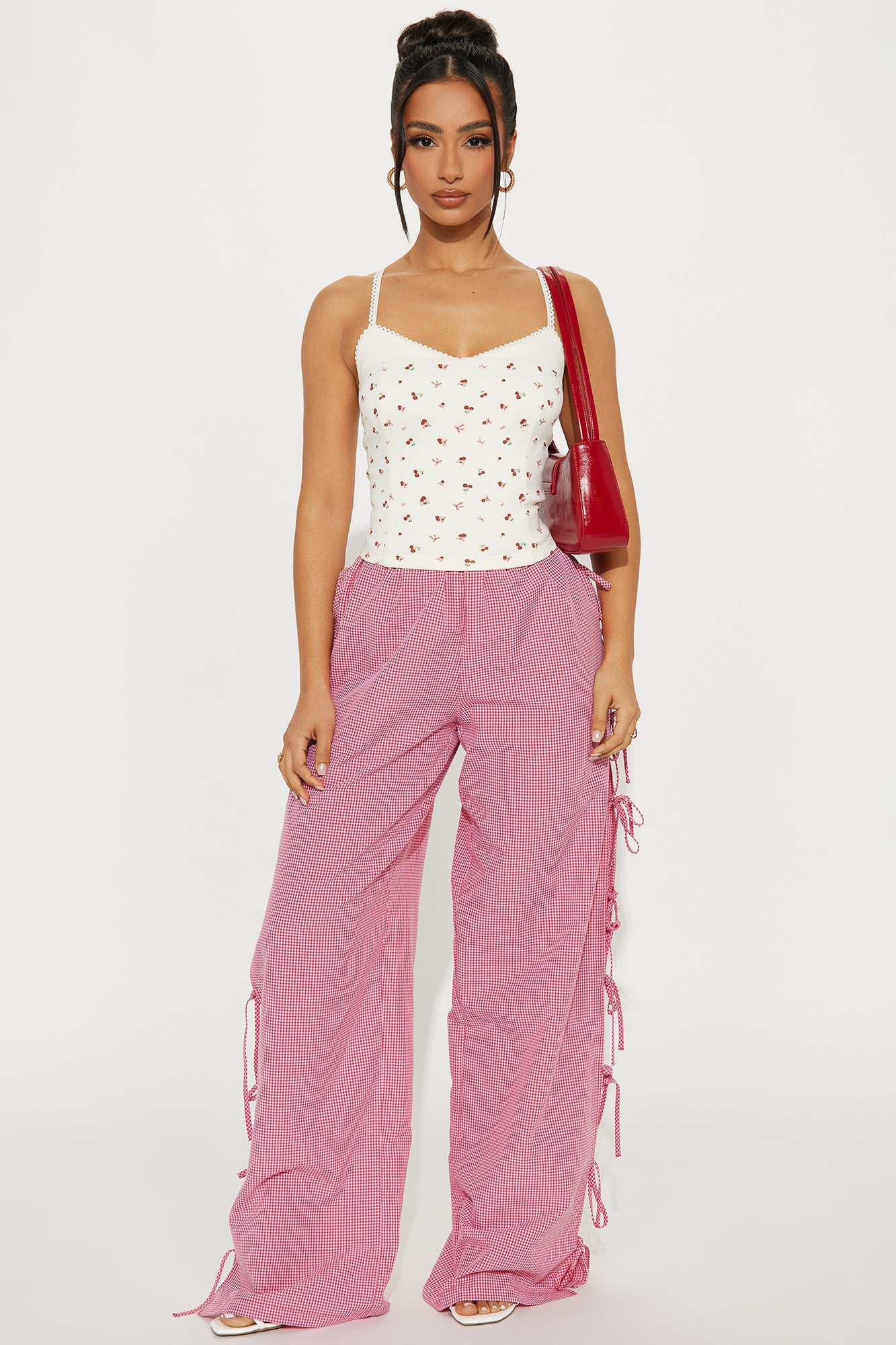 Sweet As Pie Lace Trim Top - Cream/combo