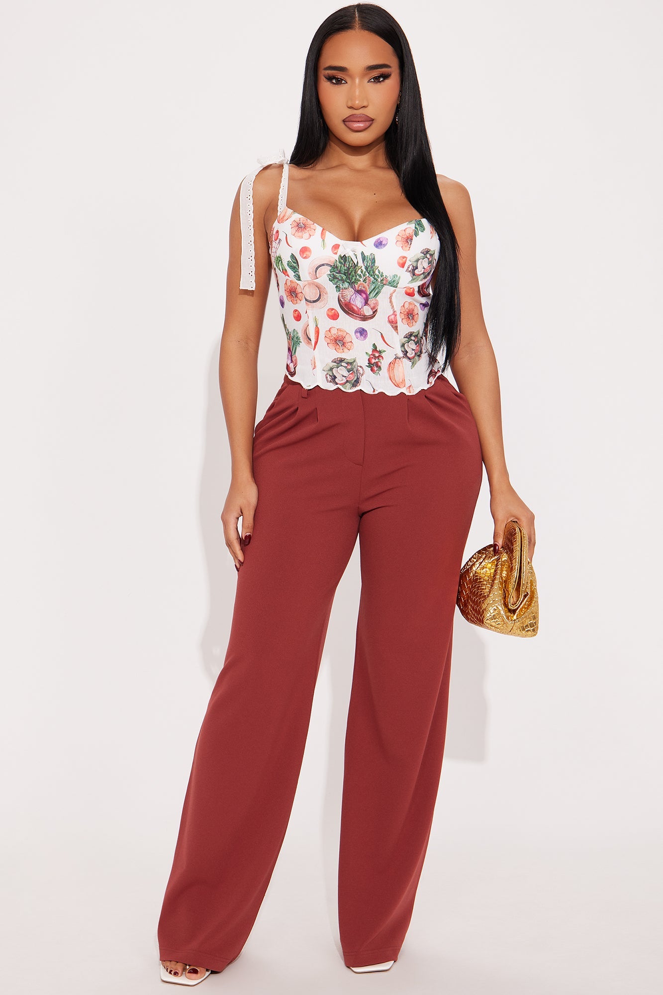 Garden Taste Corset Top - White/combo