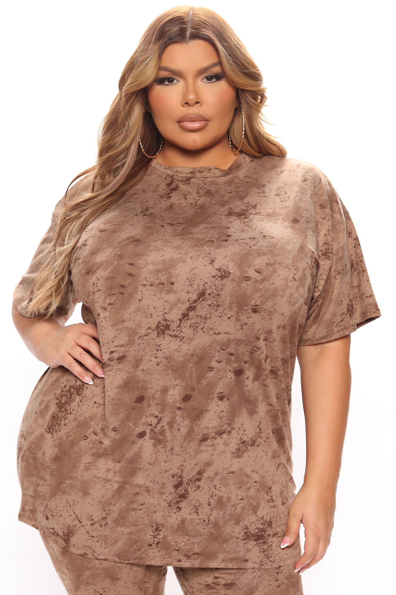 Chelsea Biker Short Set - Chocolate