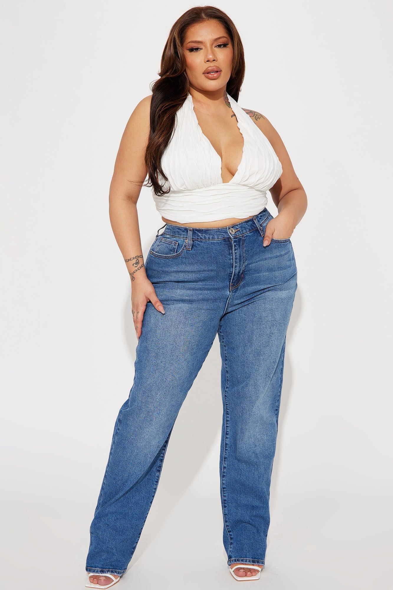 Can't Deny It Non Stretch Straight Leg Jean - Medium Wash