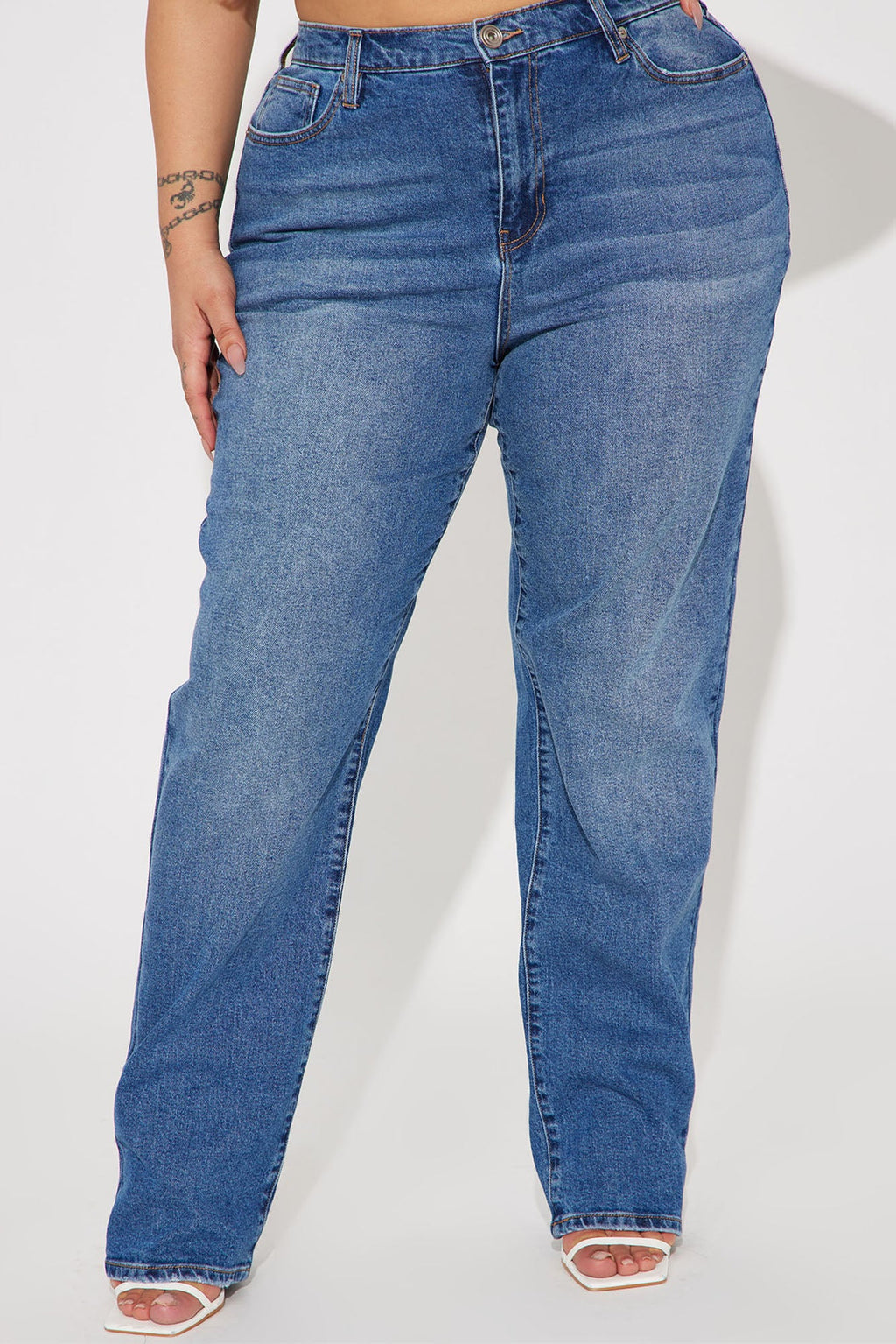 Can't Deny It Non Stretch Straight Leg Jean - Medium Wash