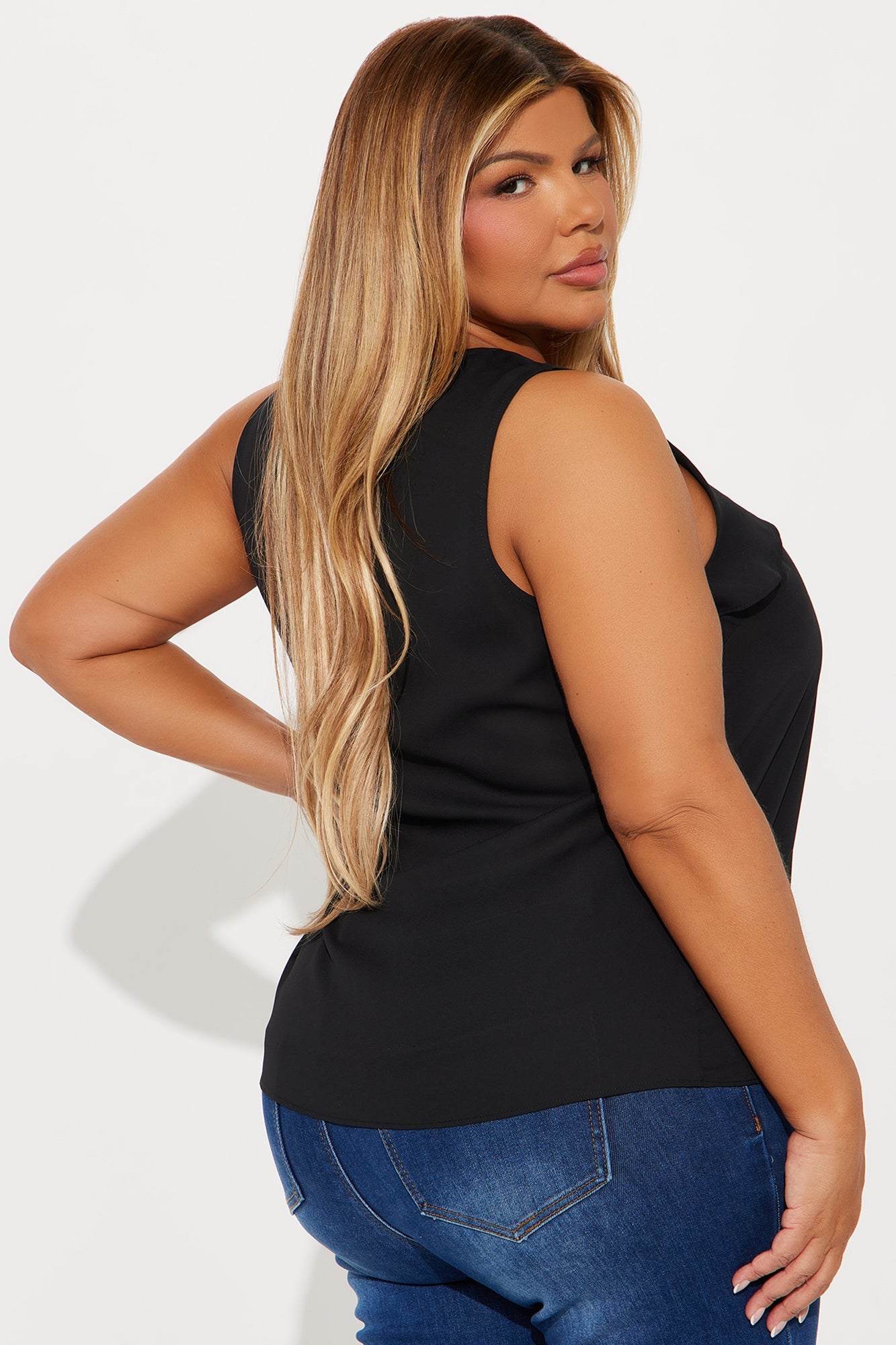 Sunny Walks Ruffle Top - Black