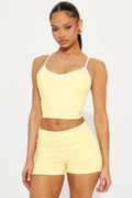 Calm And Collected Active Top - Butter Yellow