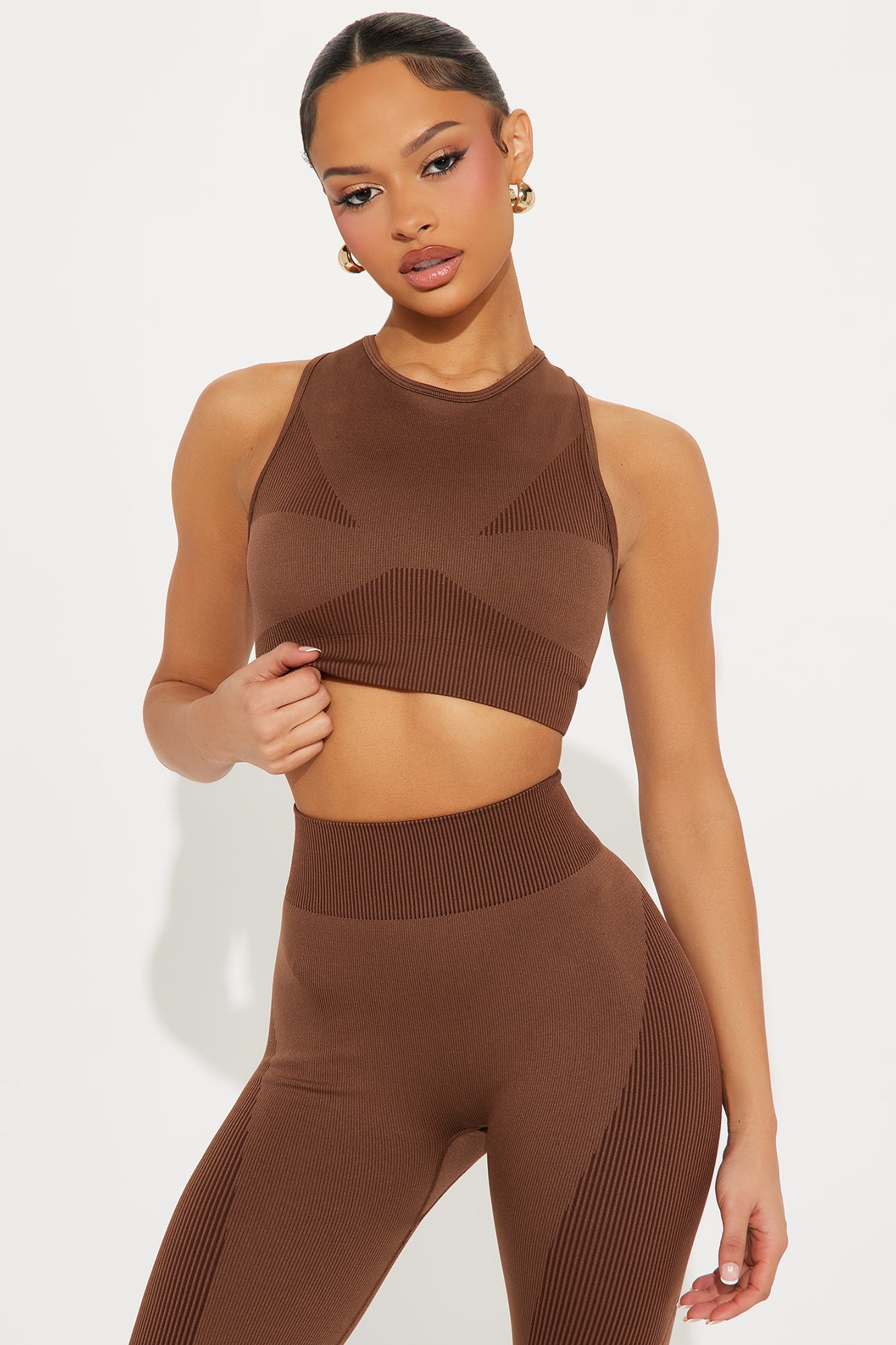 Your Next Move Seamless Sports Bra - Mocha