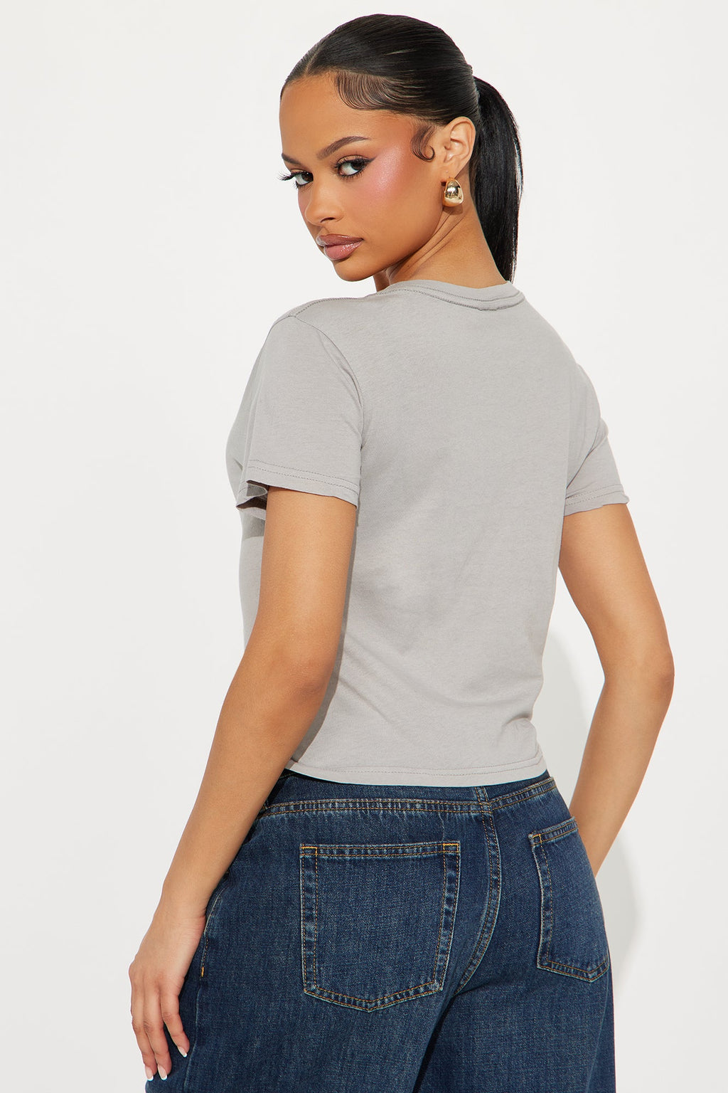 Let's Day Drink St. Patrick's Baby Tee - Grey