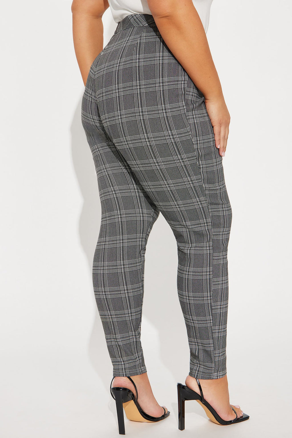 Chasity Plaid Pant - Black/White