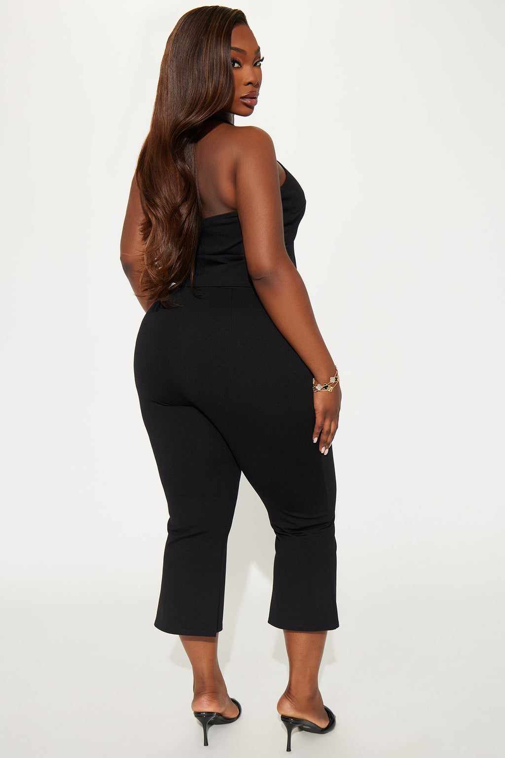 Polly Halter Capri Set - Black