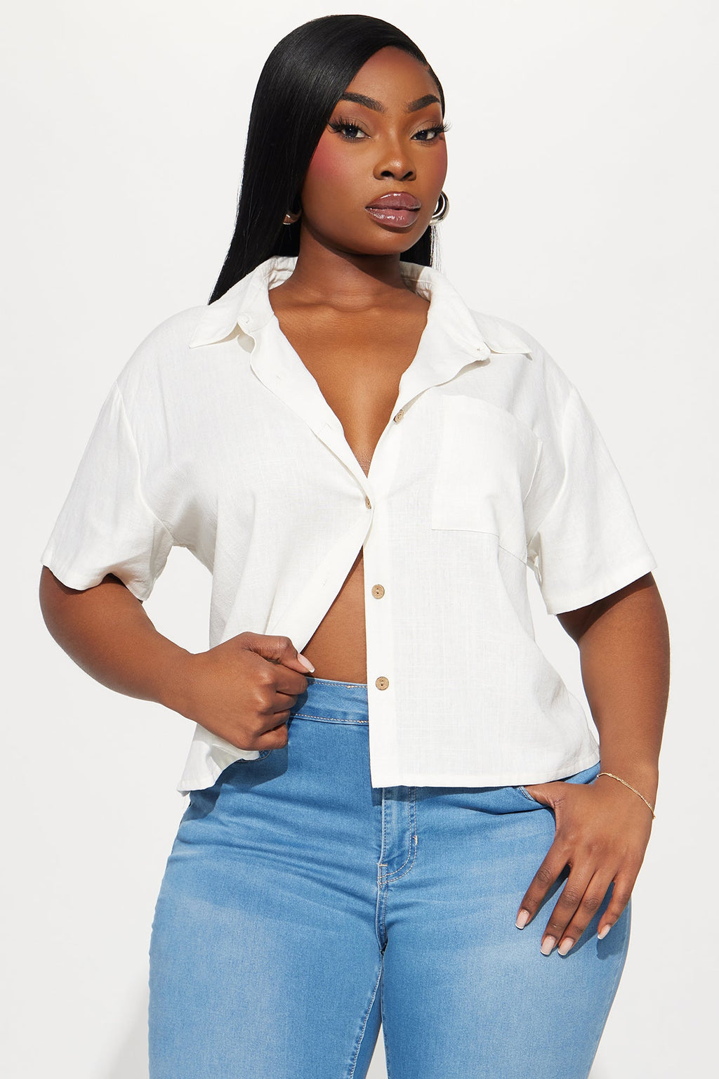 Just Another Day Linen Shirt - Off White