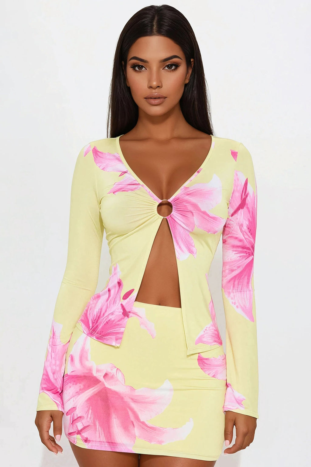 Seaside Chic Skirt Set - Yellow/combo