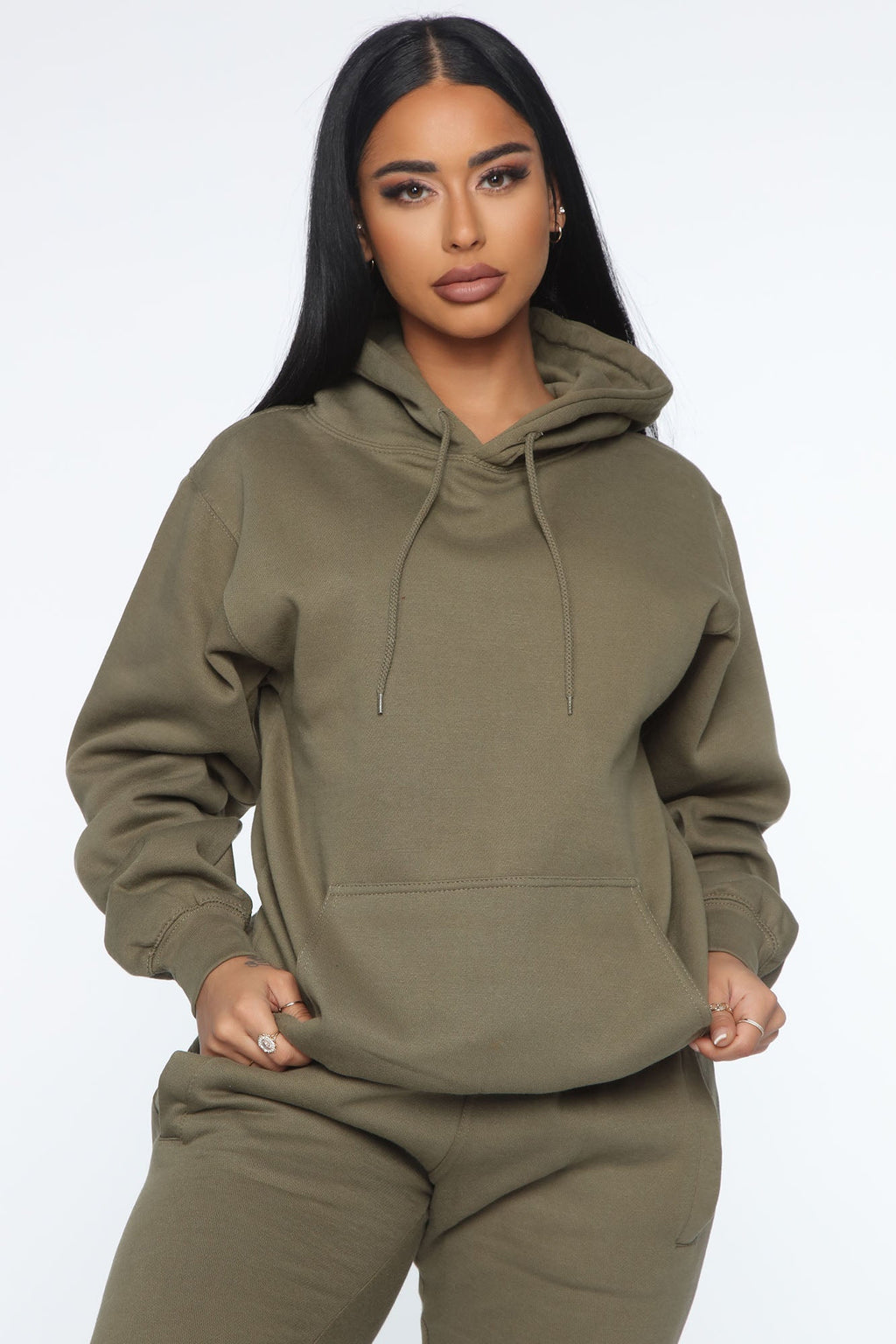 Stole Your Boyfriend's Oversized Hoodie - Olive