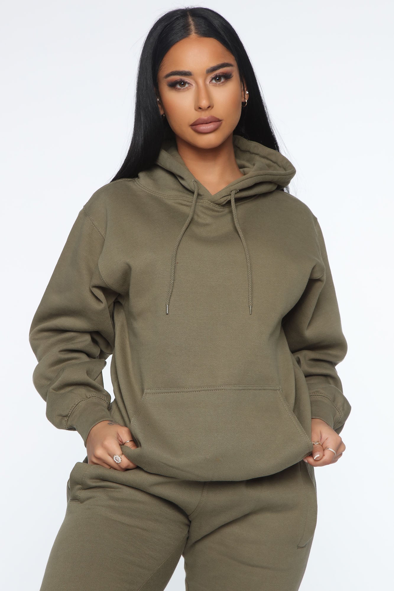 Stole Your Boyfriend's Oversized Hoodie - Olive