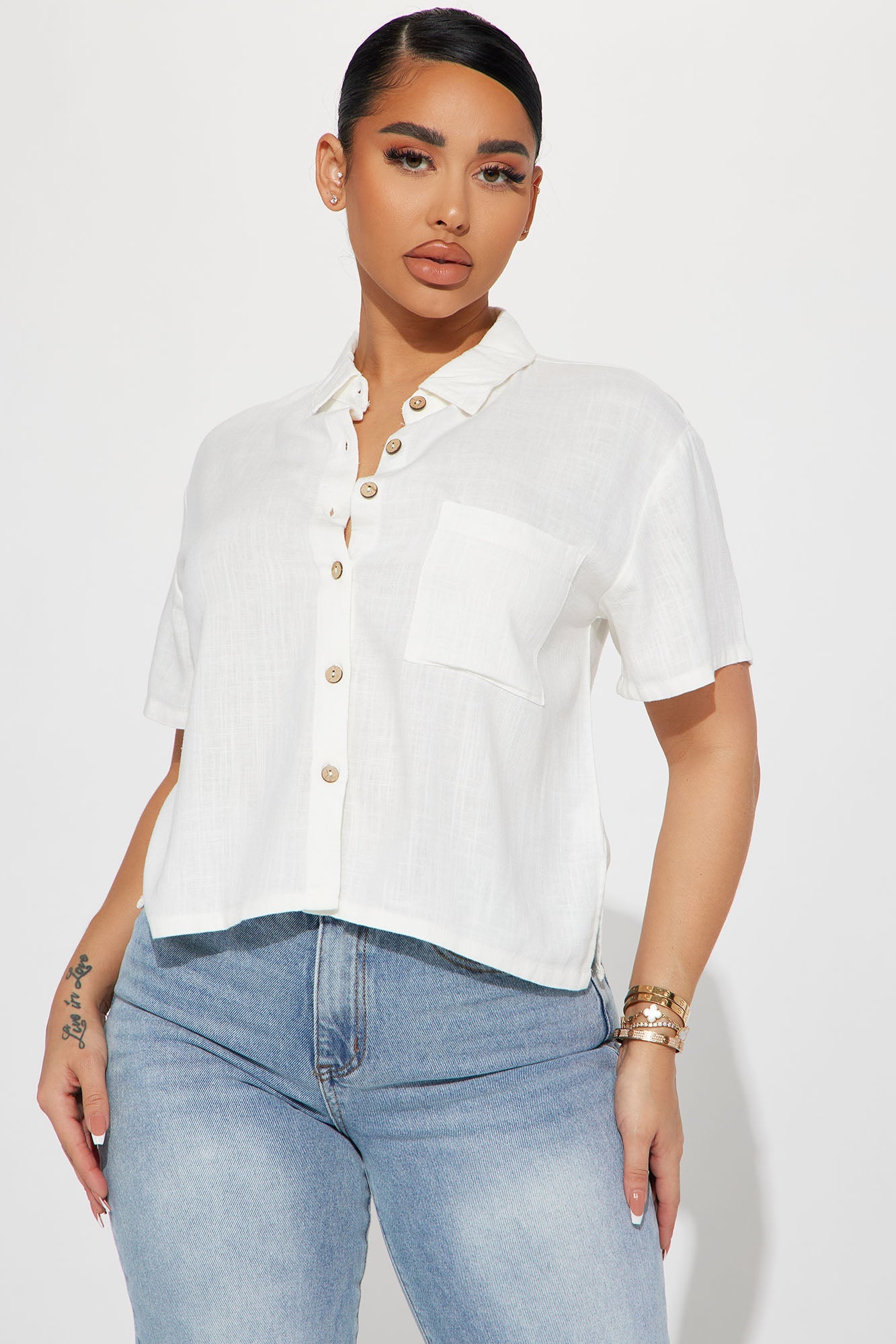 Just Another Day Linen Shirt - Off White
