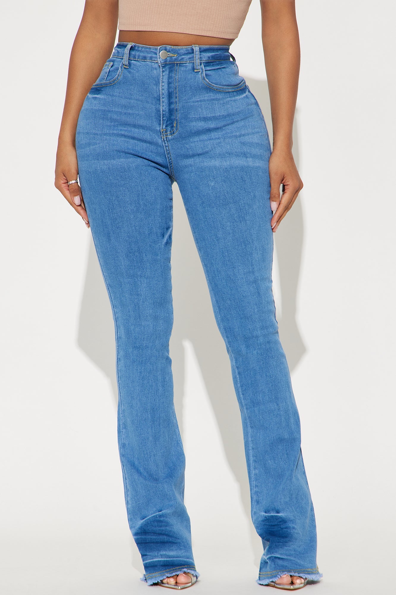 Kaylor High Stretch Flare Jeans - Medium Wash