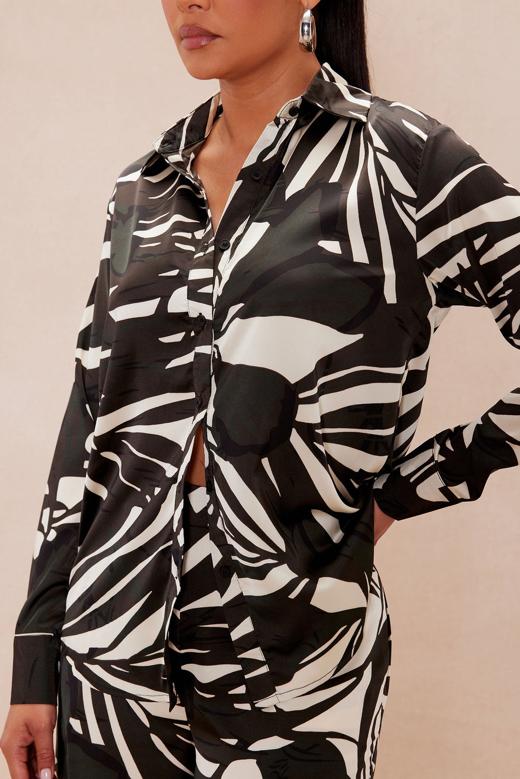 Sasha Satin Pant Set - Black/combo