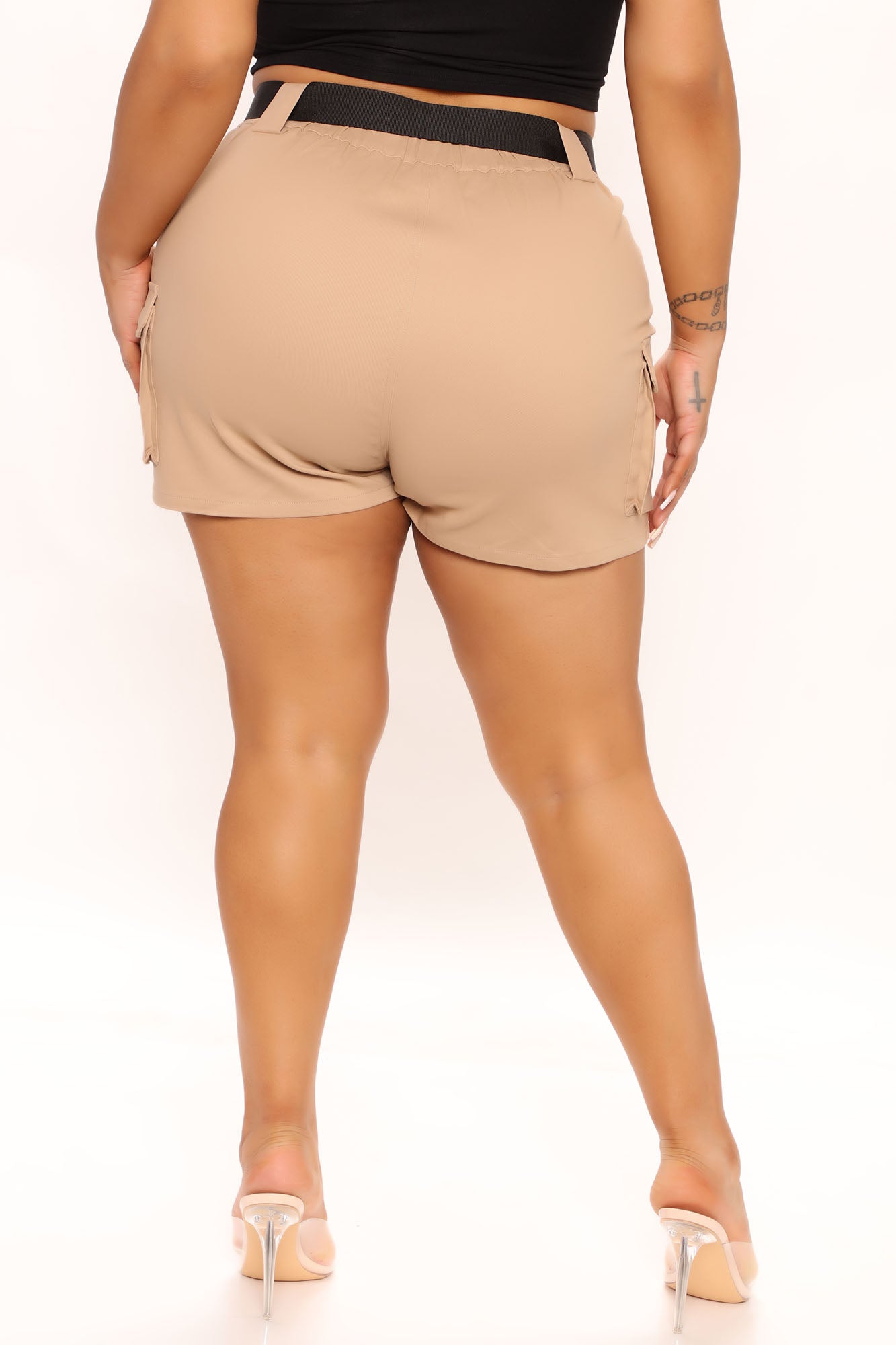 Buckle Up Cargo Shorts - Khaki