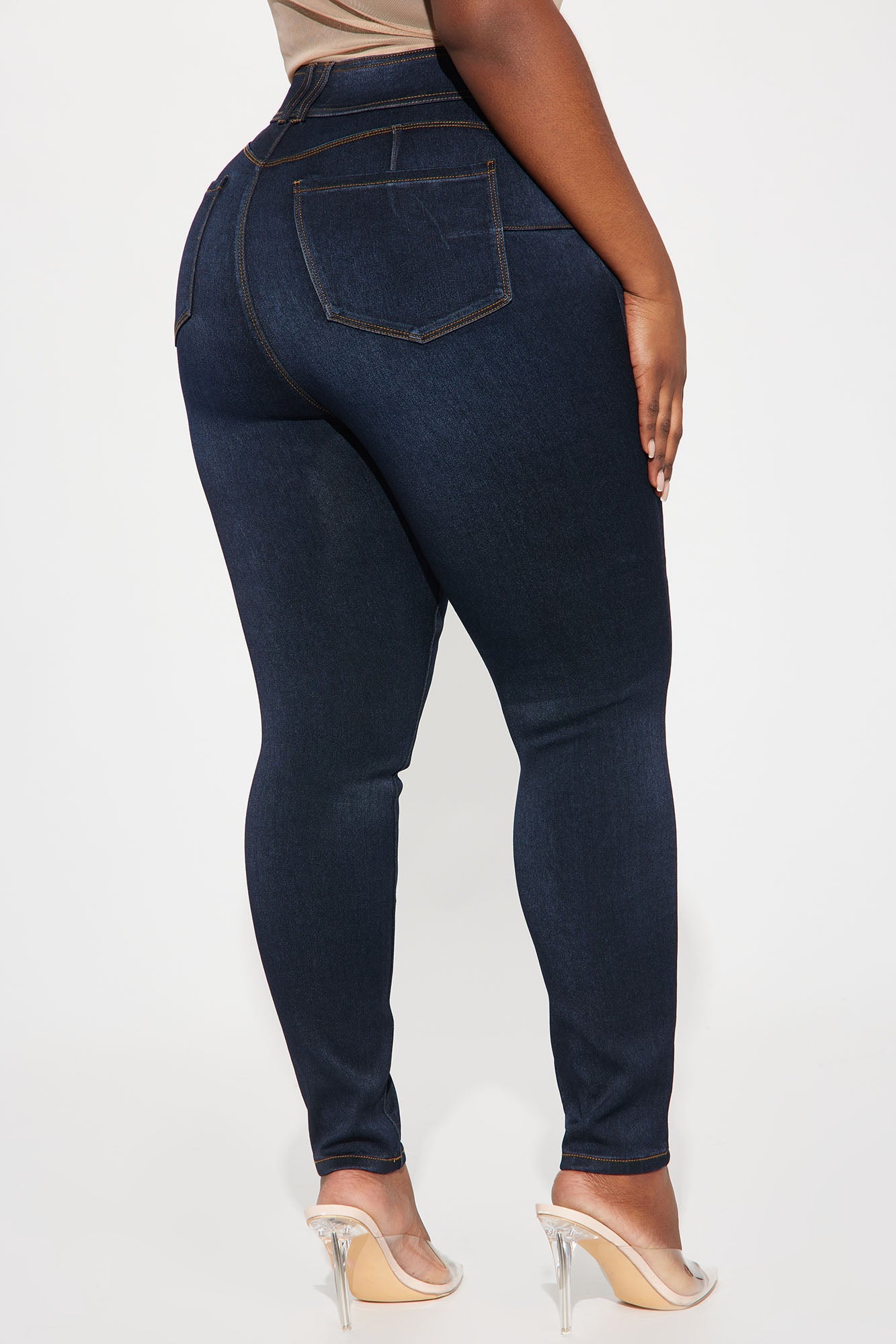 Snatch Me Tight Booty Lifter Skinny Jeans - Dark Wash