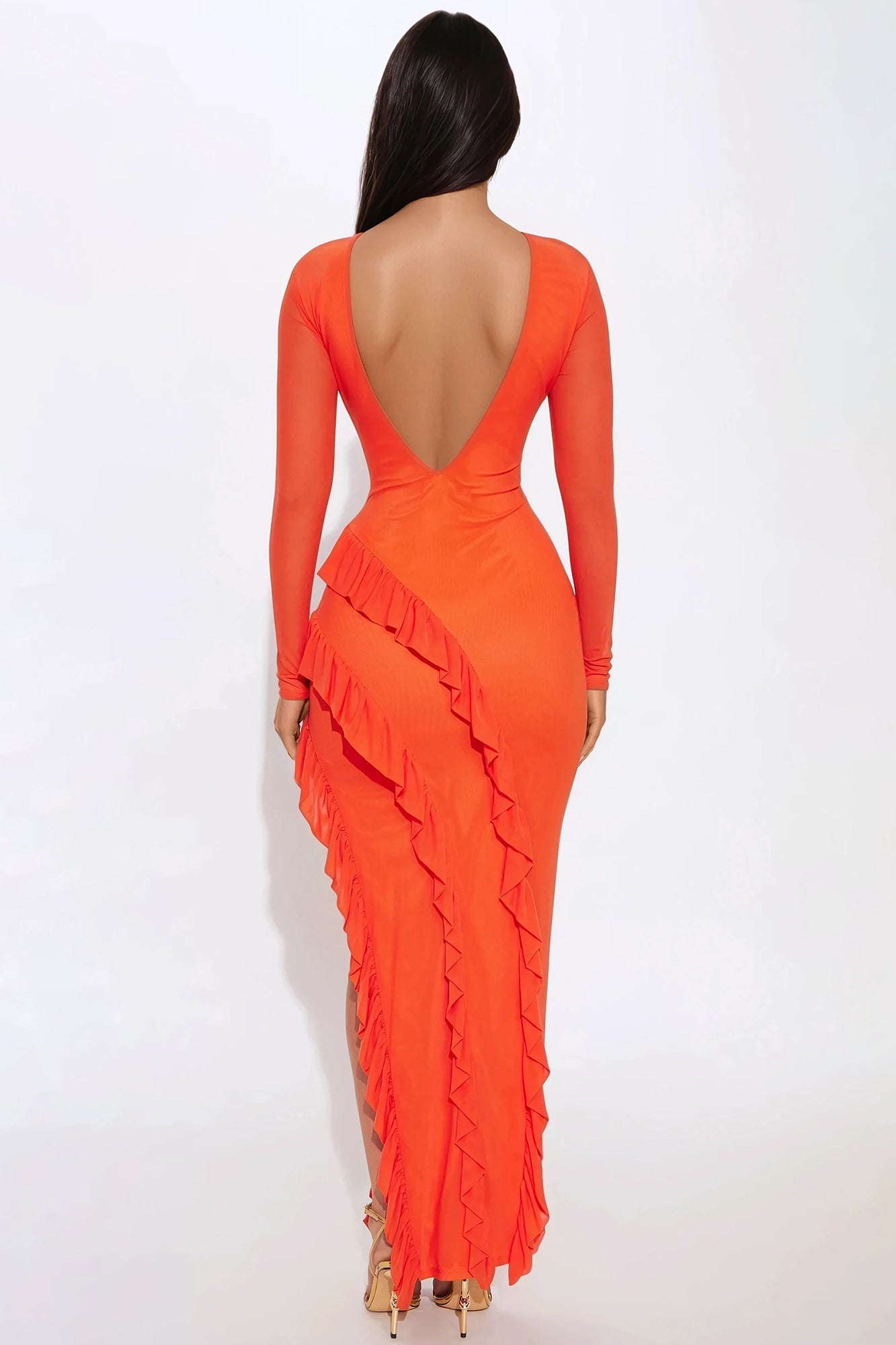 Dazzle Doll Maxi Dress - Orange