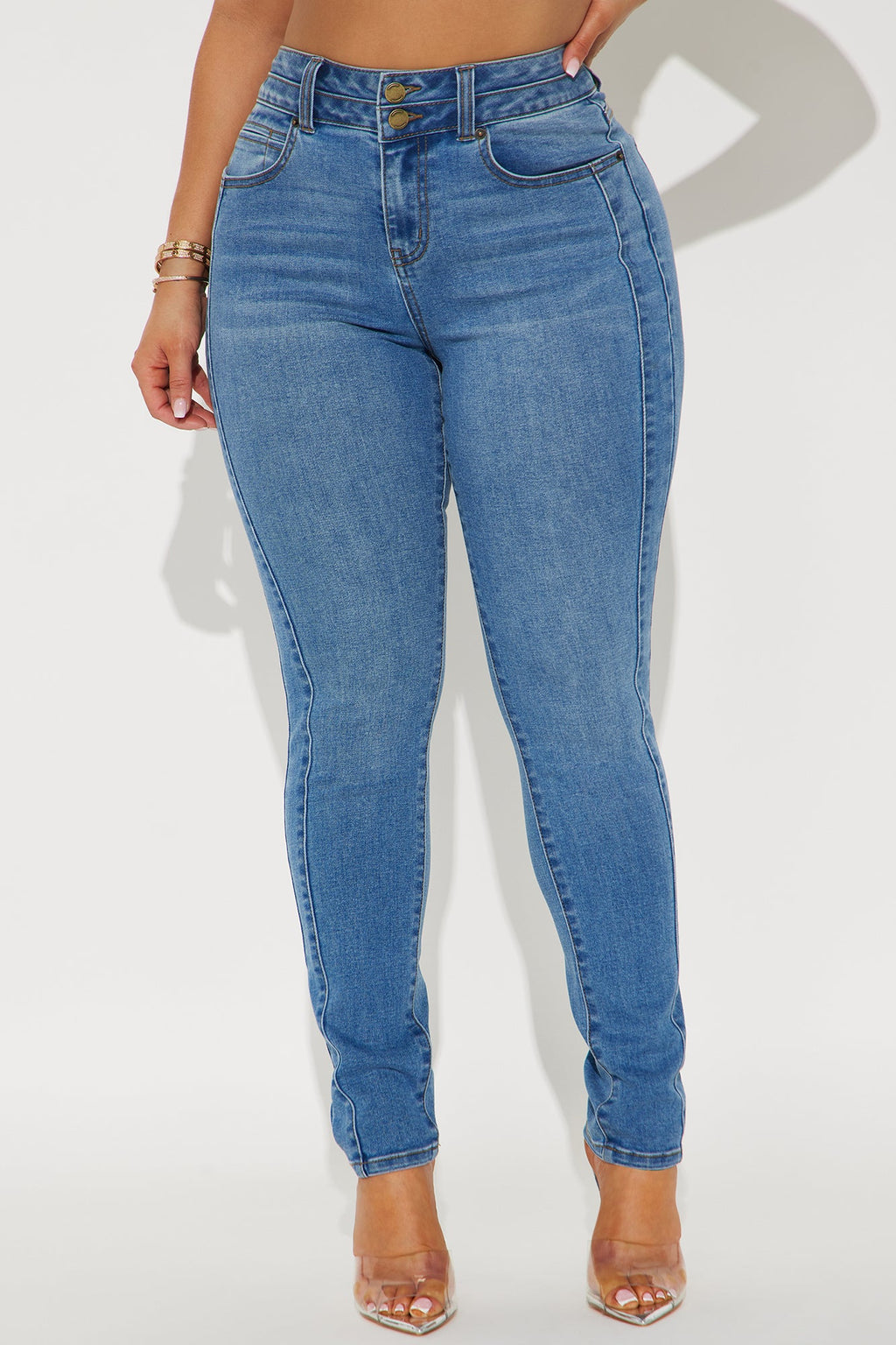 Adenna Stretch Skinny Jeans - Medium Wash