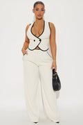 Quinn Vest Pant Set - Cream/combo