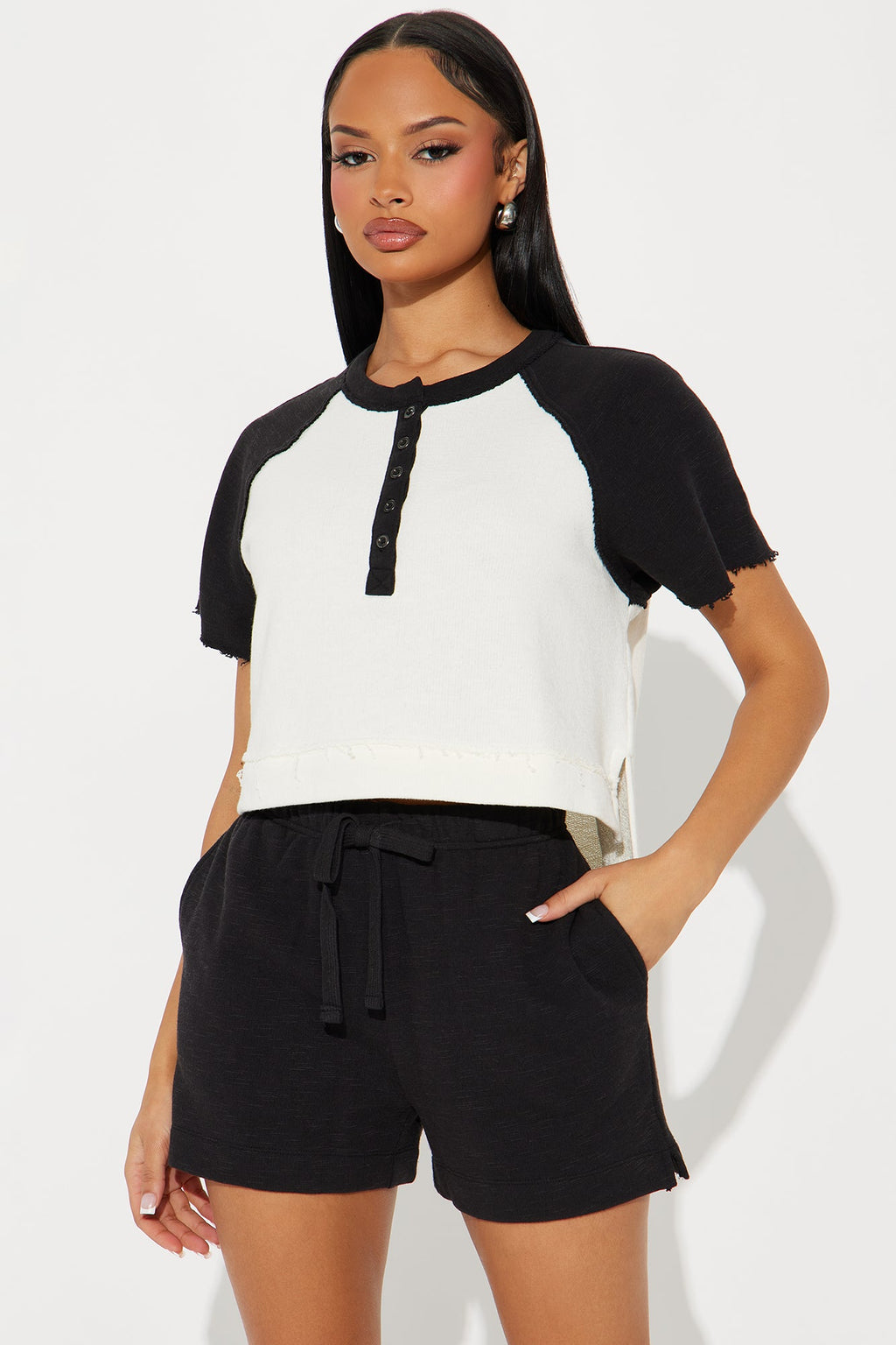 Chill Moment Short Set - Black/combo