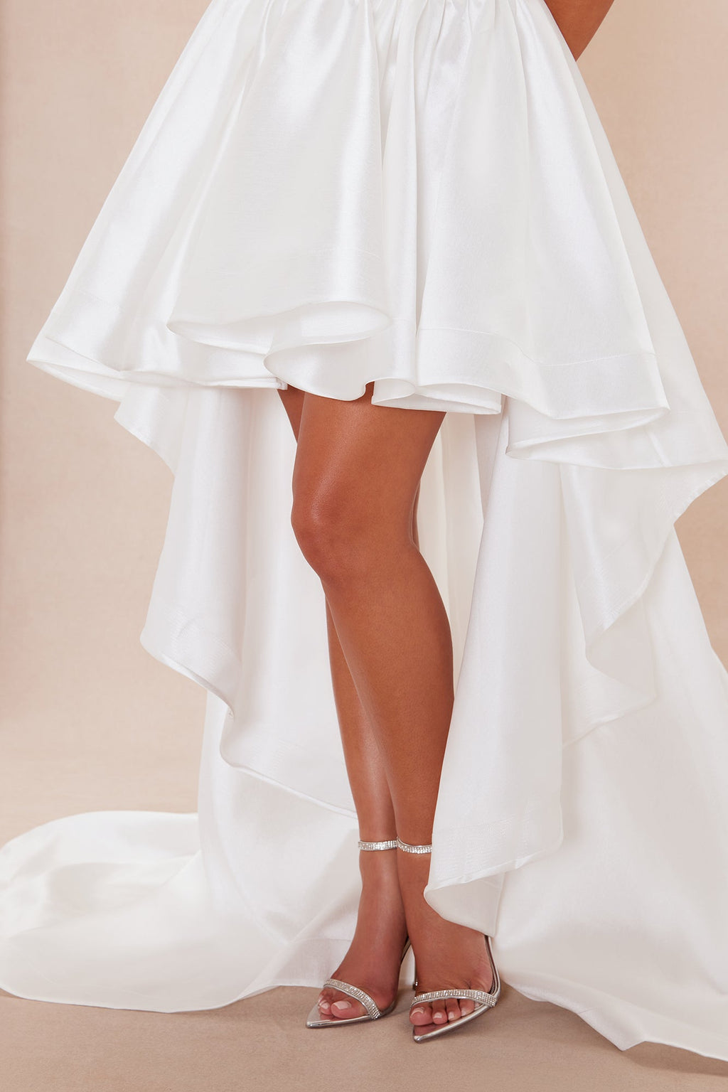 Karol Taffeta Gown - White