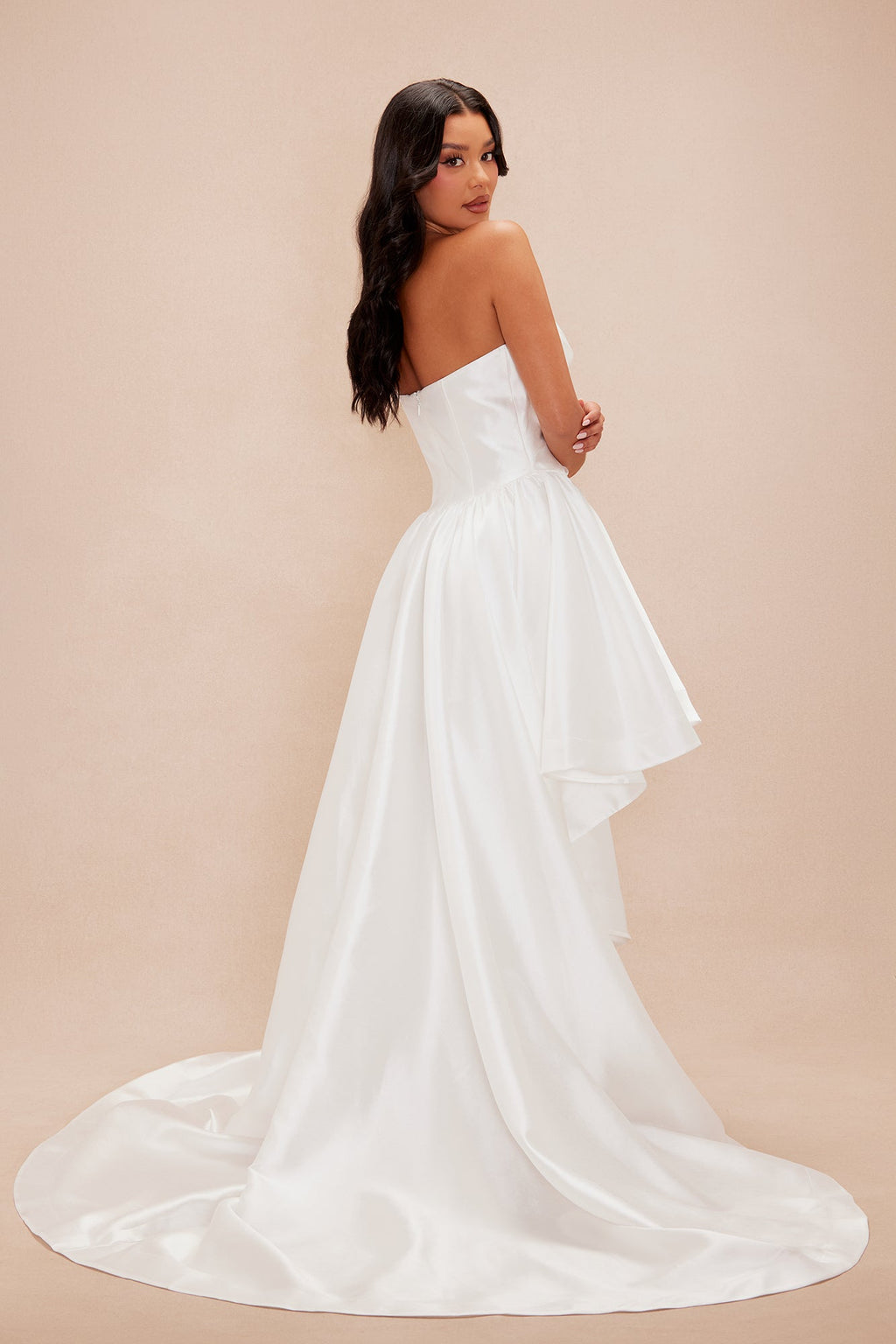 Karol Taffeta Gown - White