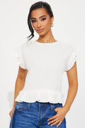 Sunshine Mood Top - White