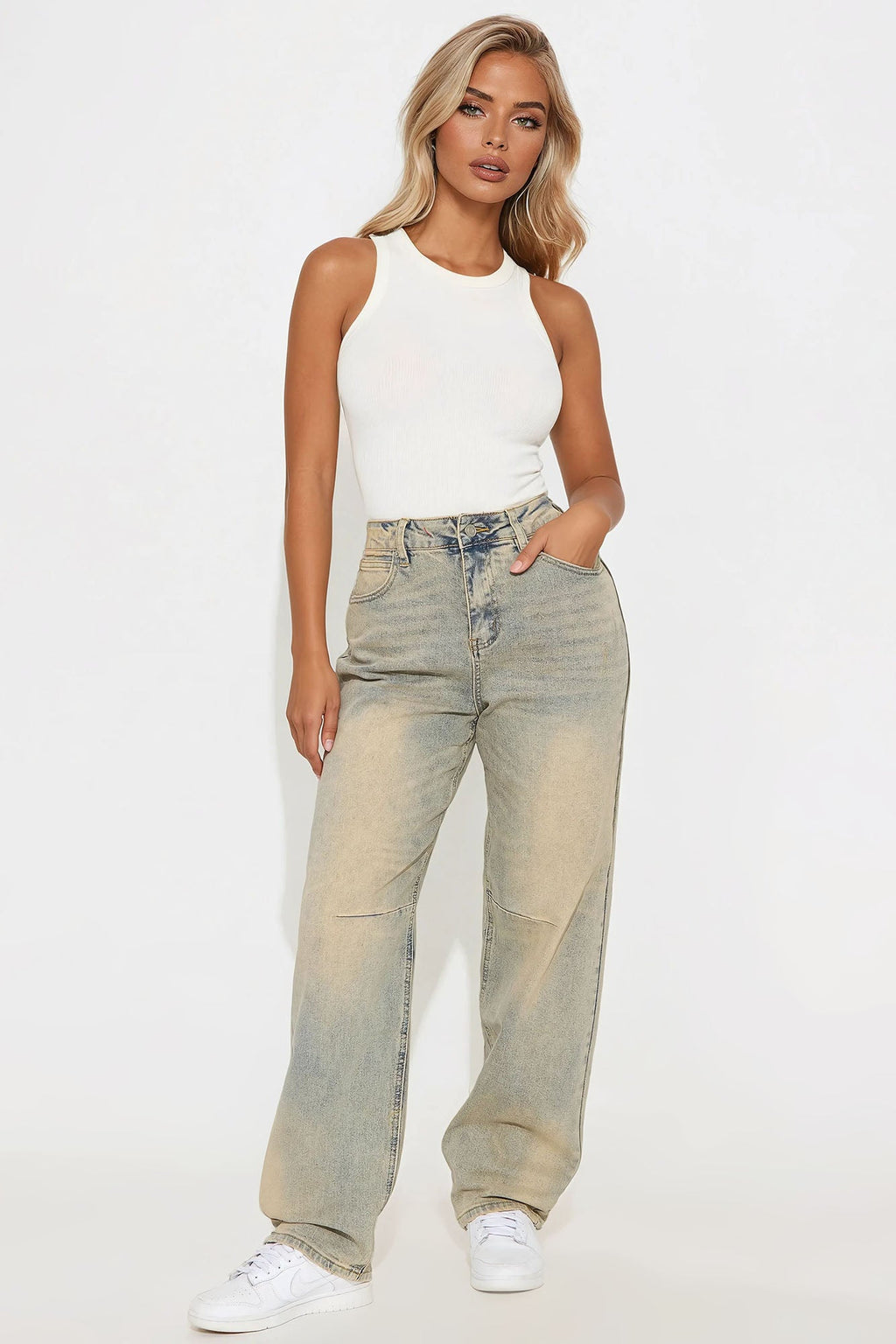 Always Pressed Baggy Jeans - Vintage Wash