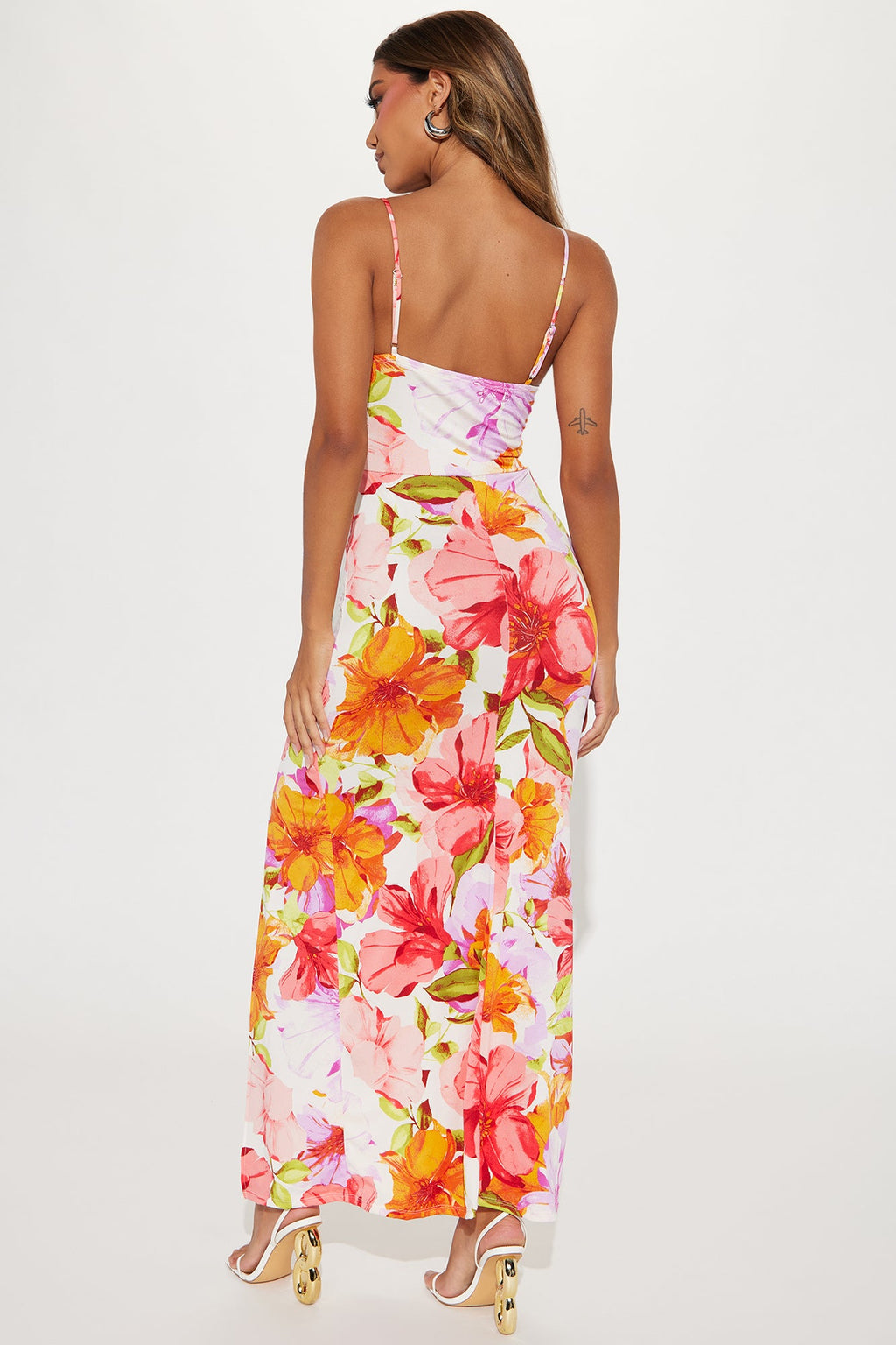 Soleil Floral Maxi Dress - Ivory/combo