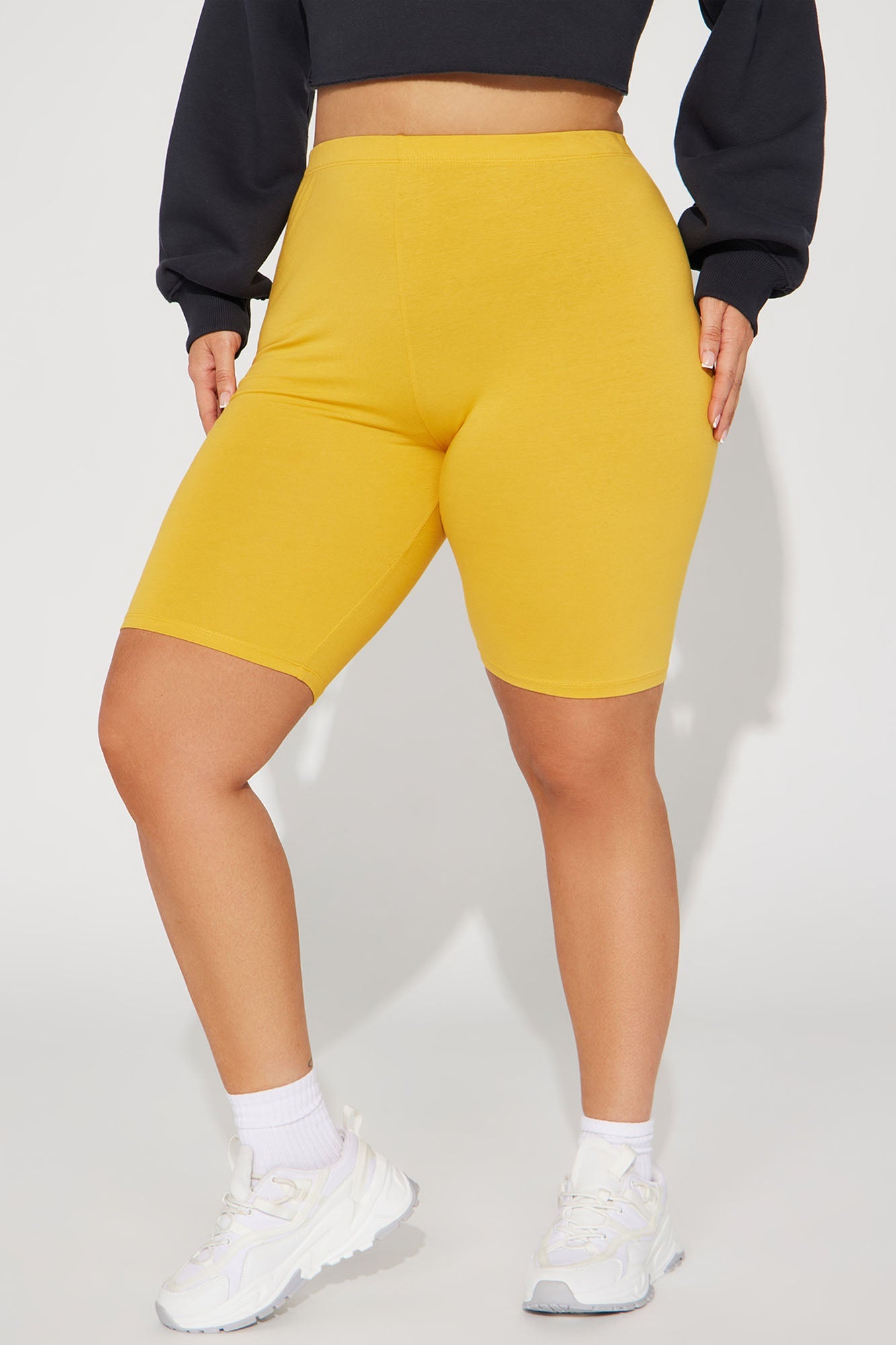 Natalee Biker Shorts - Mustard