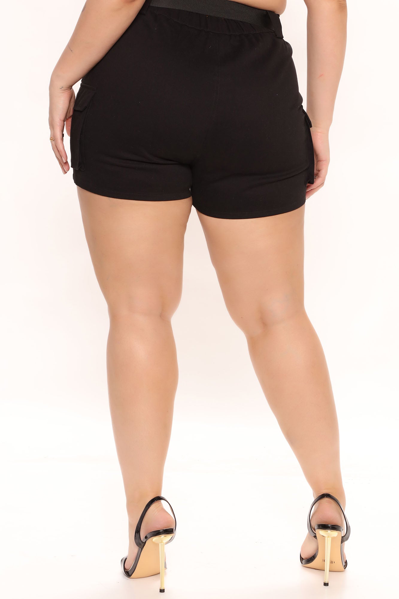 Buckle Up Cargo Shorts - Black