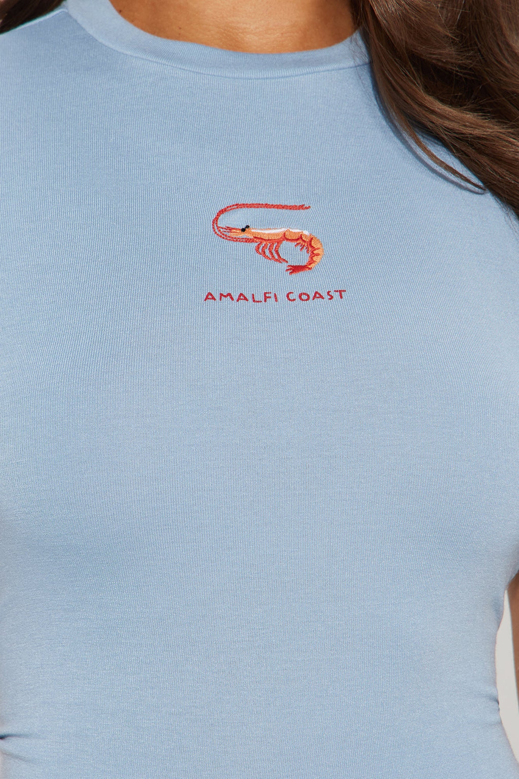 Amalfi Coast Prawns Baby Tee - Light Blue