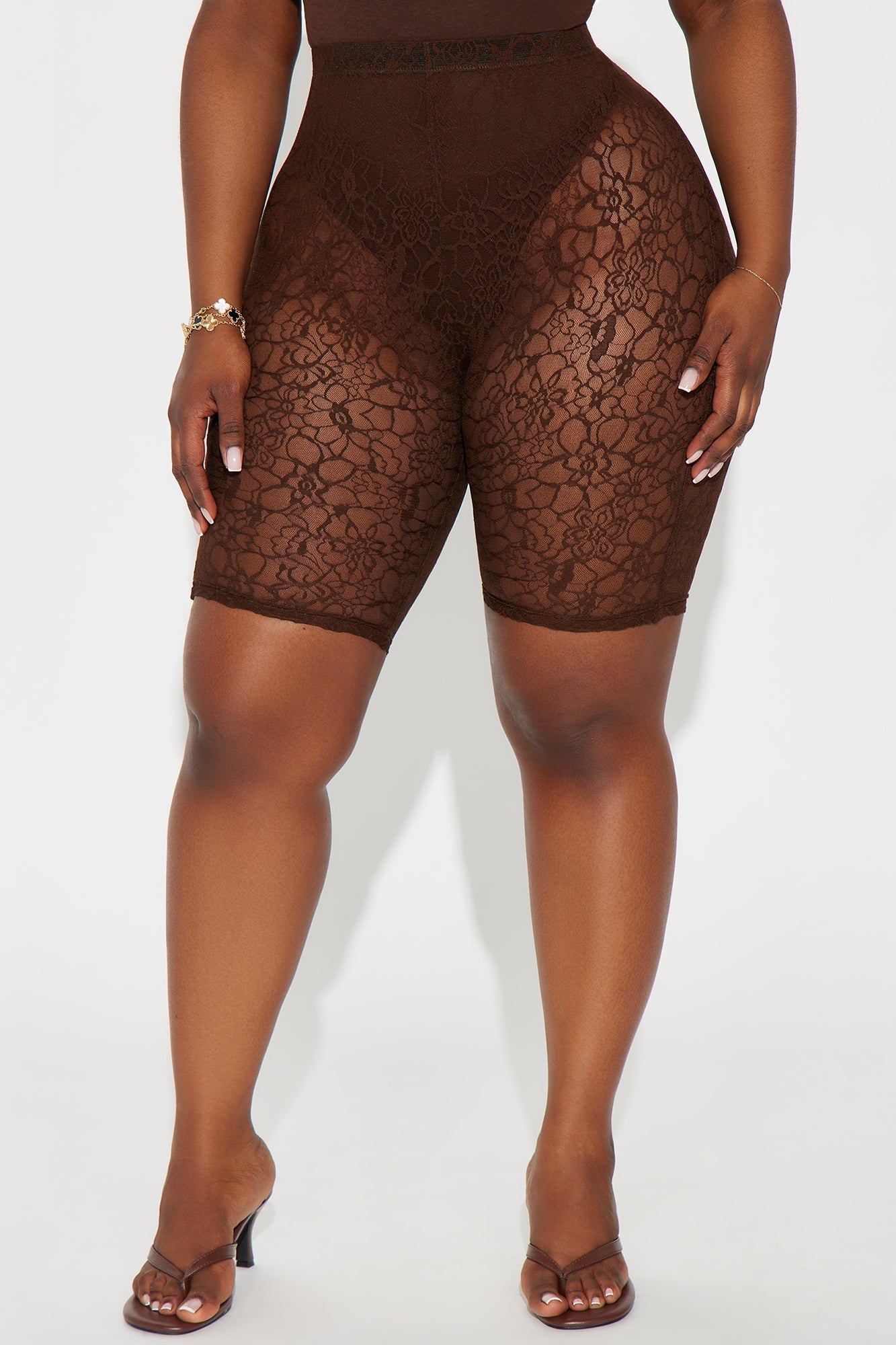 Lover's Paradise Lace Biker Shorts - Chocolate